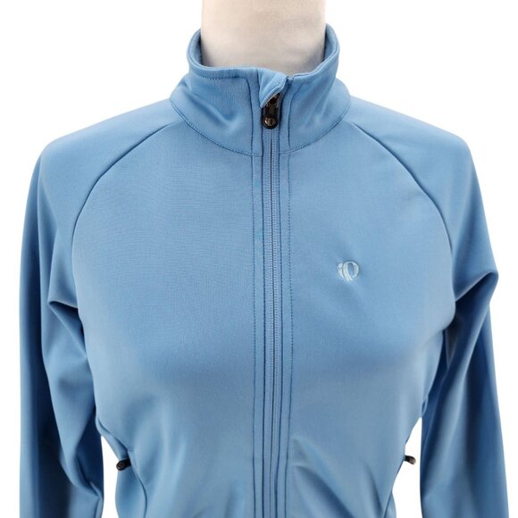 Vintage Pearl Izumi Womens Small Jacket Zipper Blue Pockets Fleece Backing Cycle - Picture 2 of 11